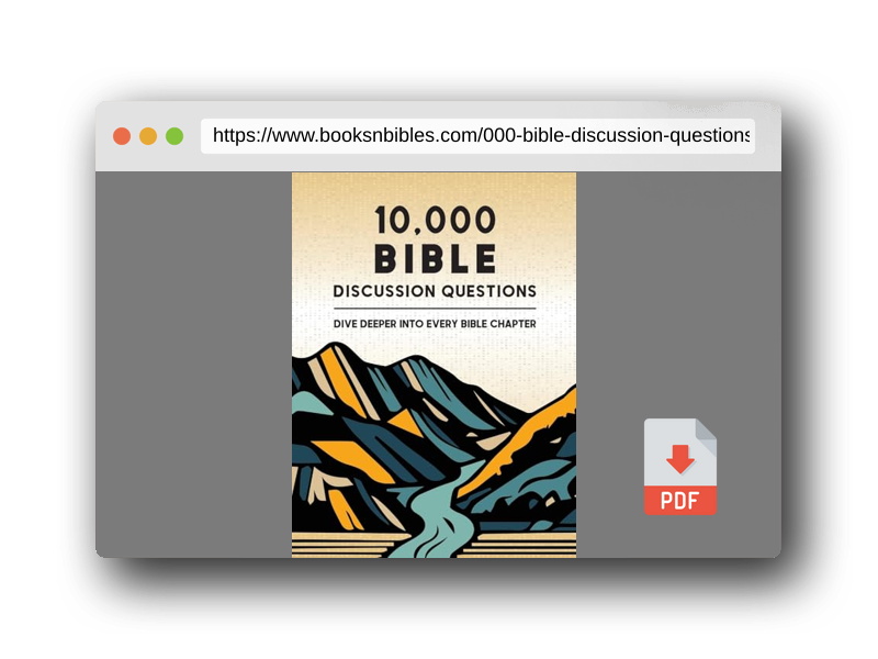 PDF Preview of the book 10,000 Bible Discussion Questions: Dive Deeper into Every Bible Chapter