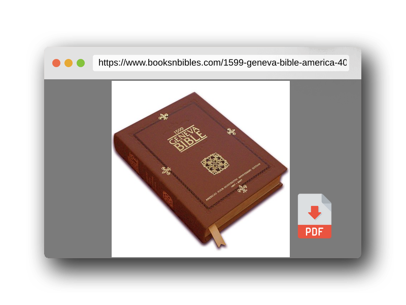 PDF Preview of the book 1599 Geneva Bible (America's 400th Anniversary Edition)