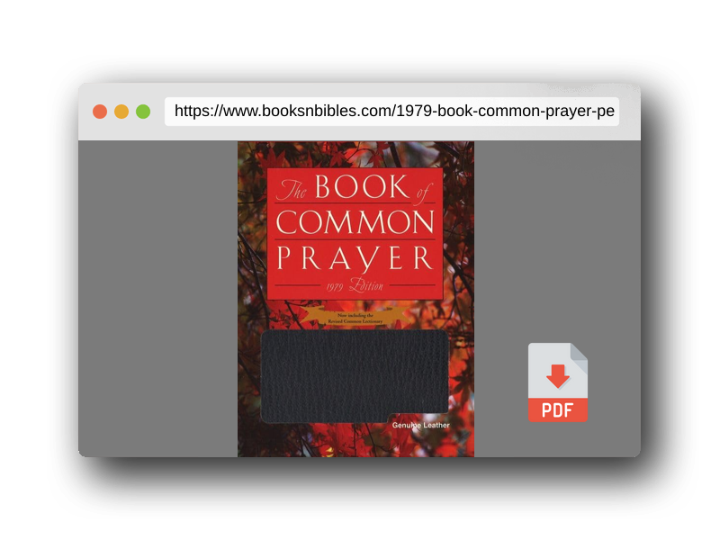 PDF Preview of the book 1979 Book of Common Prayer Personal Edition