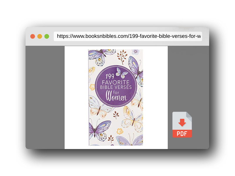 PDF Preview of the book 199 Favorite Bible Verses for Women