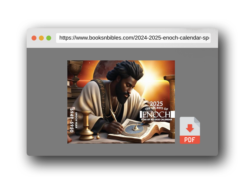 PDF Preview of the book 2024-2025 Enoch Calendar - Special Collector's Edition