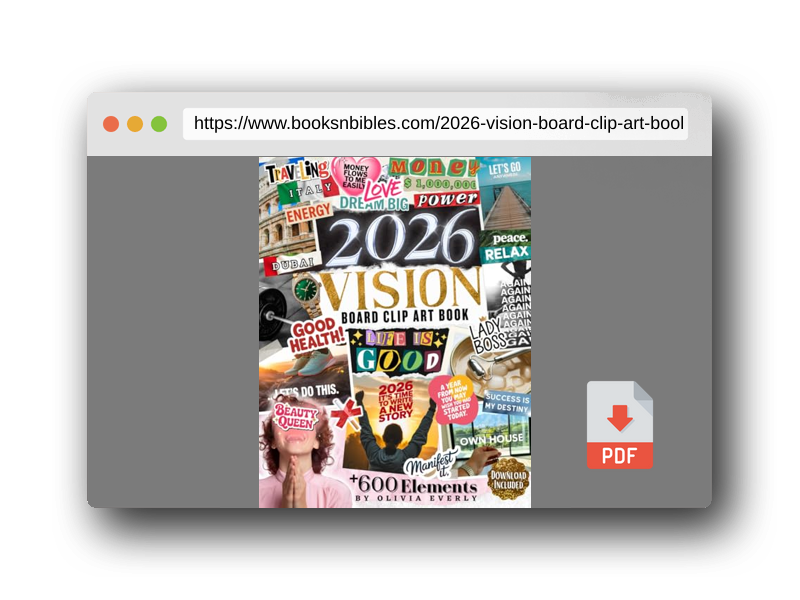 PDF Preview of the book 2026 Vision Board Clip Art Book: 600+ Extensive Collection of Powerful Pictures, Quotes, Words, and Affirmations to Create Dream Boards for Women & Men (2026 vision board supplies)