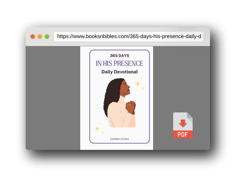 PDF Preview of the book 365 Days in His Presence Daily Devotional