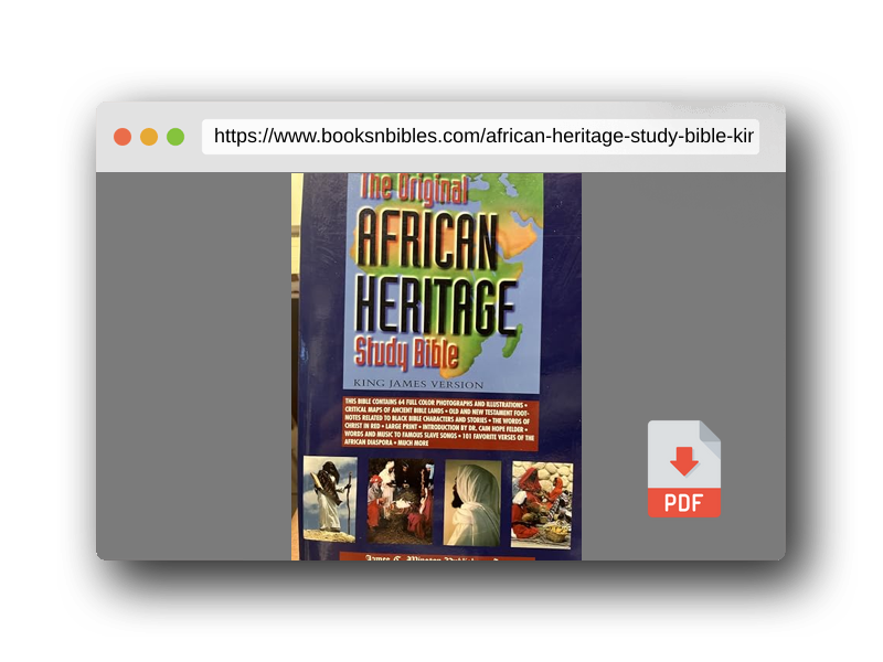 PDF Preview of the book African Heritage Study Bible: King James Version
