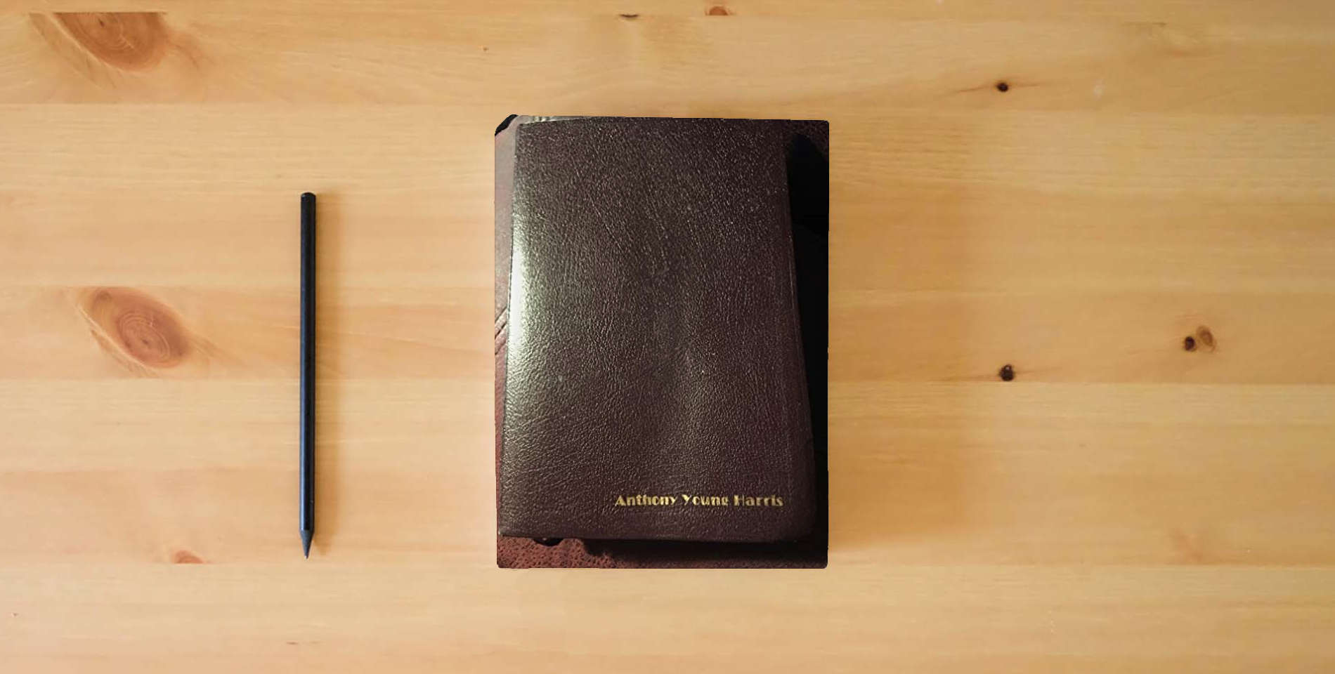The book Amplified Bible, Large Print is on the table