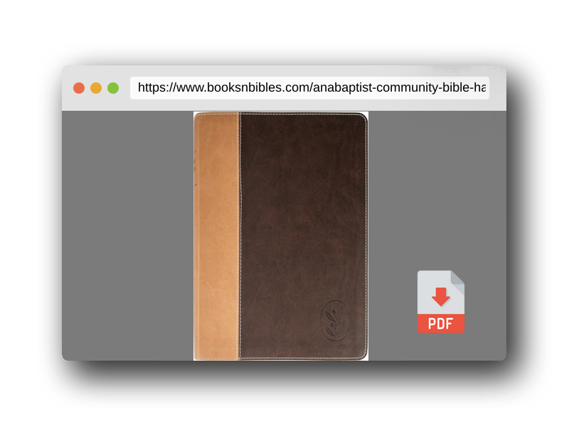 PDF Preview of the book Anabaptist Community Bible: Hardcover Edition