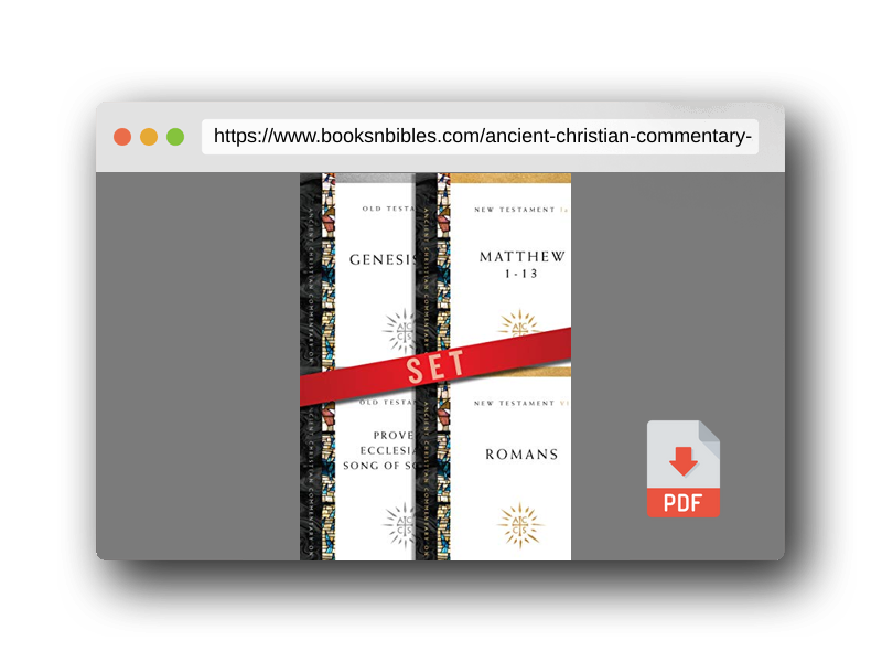 PDF Preview of the book Ancient Christian Commentary on Scripture