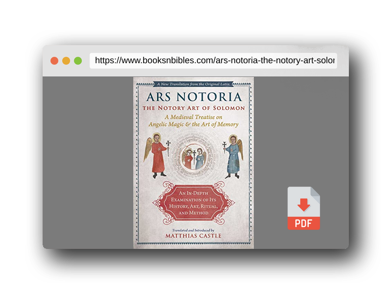 PDF Preview of the book Ars Notoria: The Notory Art of Solomon: A Medieval Treatise on Angelic Magic and the Art of Memory