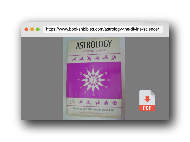 PDF Preview of the book Astrology the Divine Science