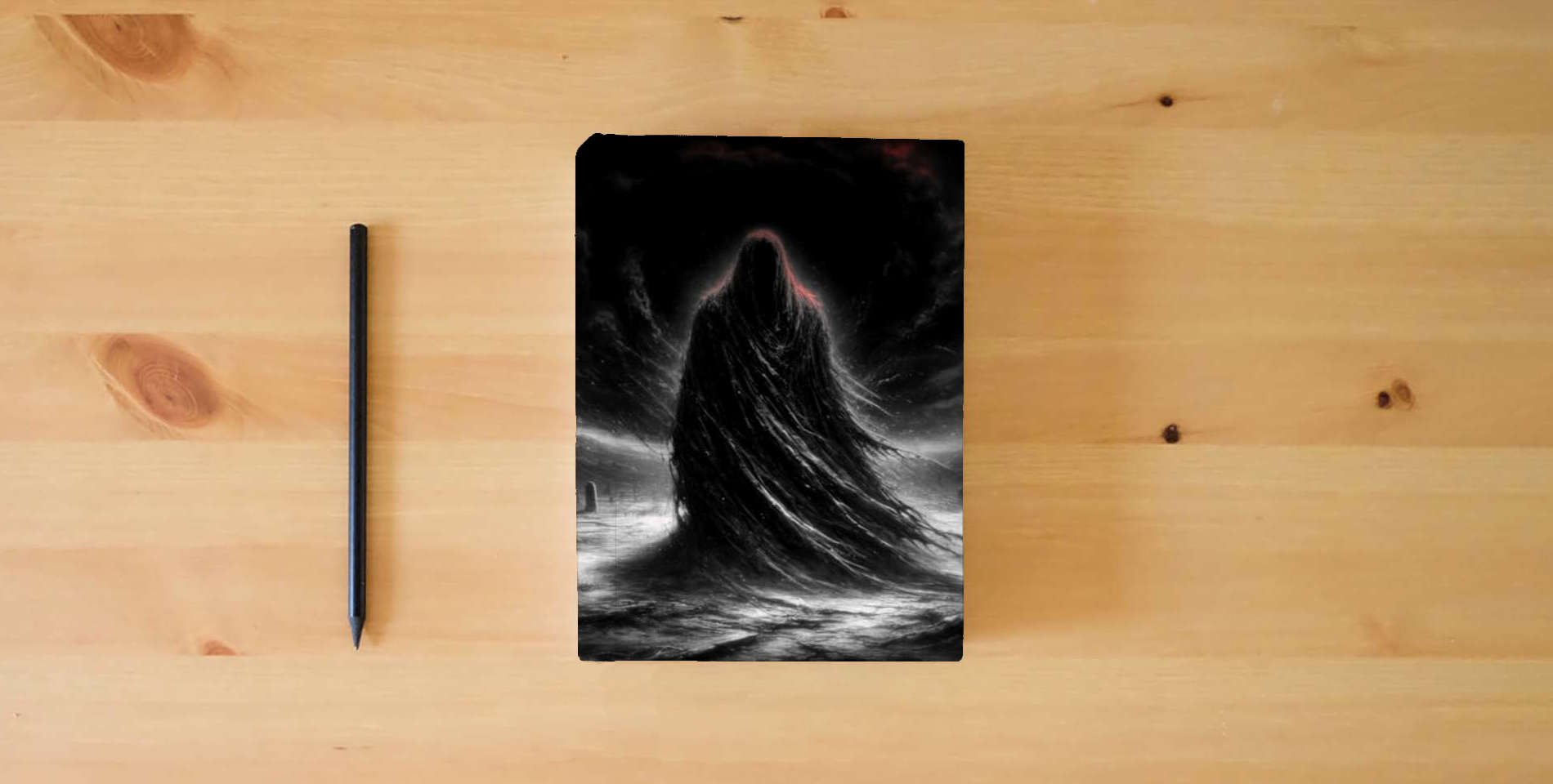 The book Autobiography Of The Antichrist is on the table