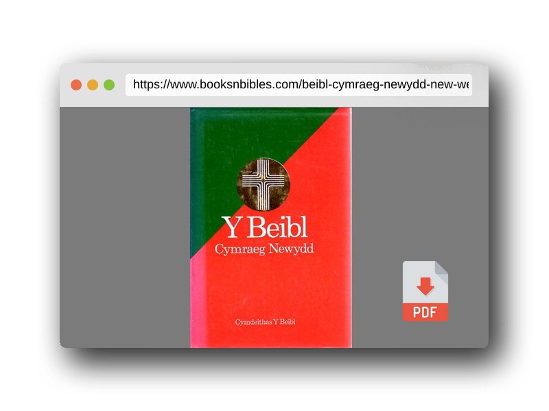 PDF Preview of the book Y Beibl Cymraeg Newydd (New Welsh Bible)
