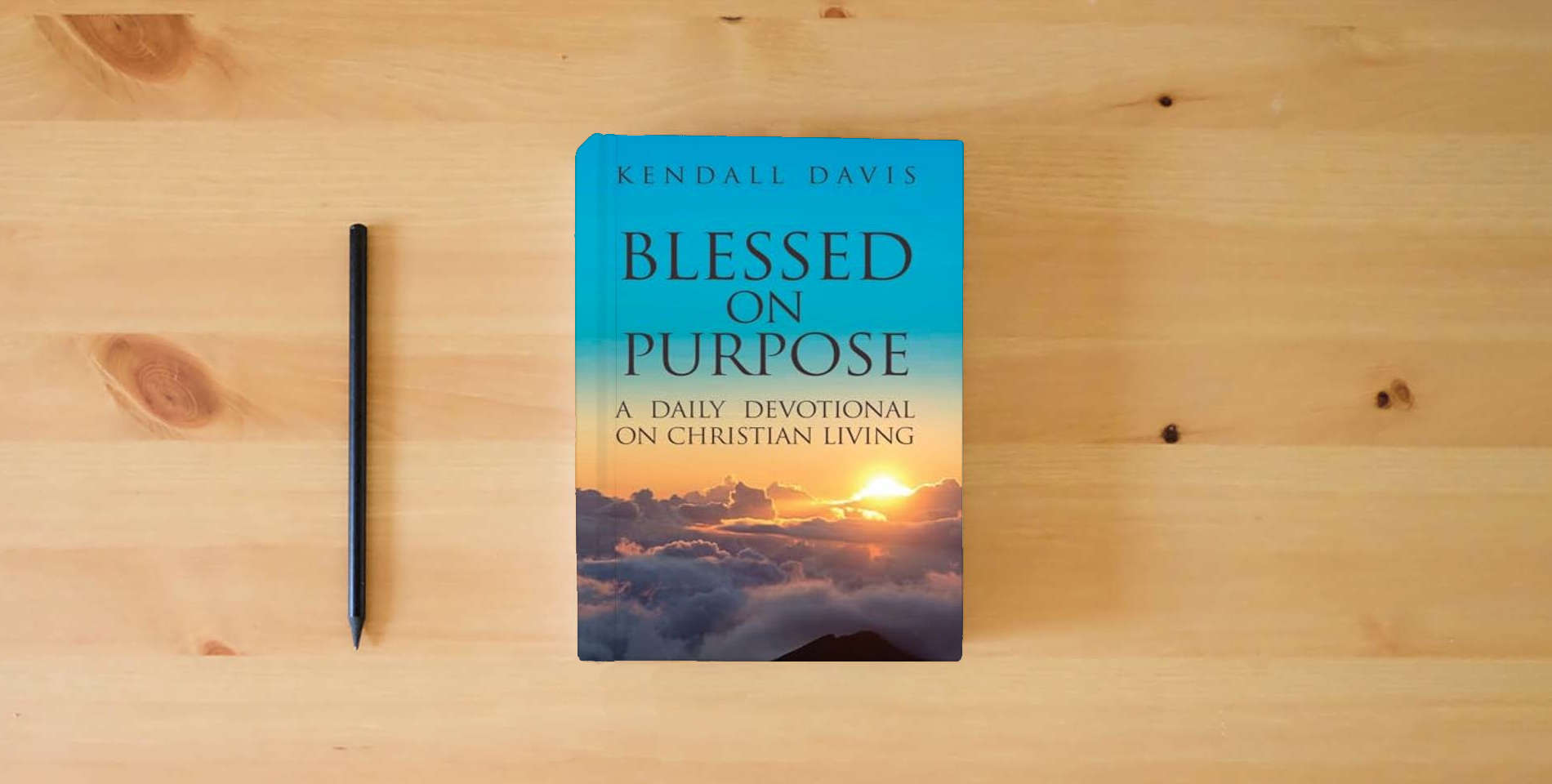 The book Blessed On Purpose is on the table