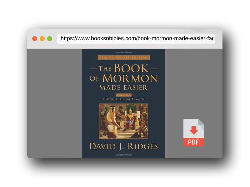 PDF Preview of the book Book of Mormon Made Easier: Family Deluxe Edition Volume 1 (Gospel Studies Series)