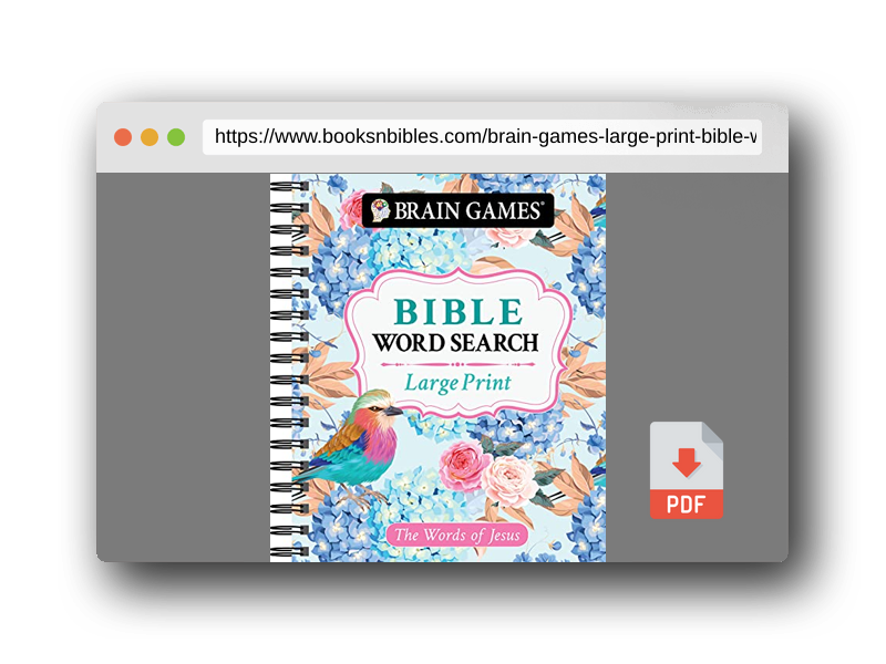 PDF Preview of the book Brain Games - Large Print Bible Word Search: The Words of Jesus (Brain Games - Bible)
