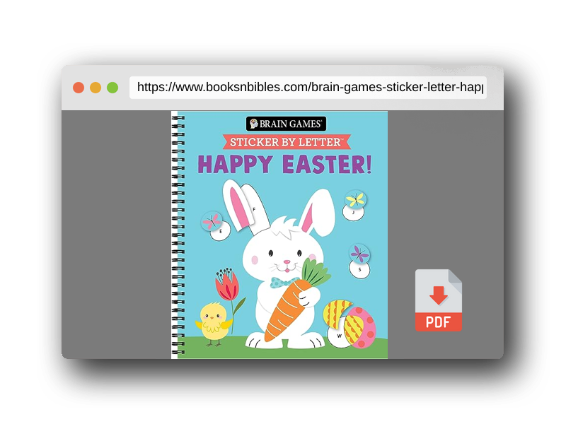 PDF Preview of the book Brain Games - Sticker by Letter: Happy Easter!
