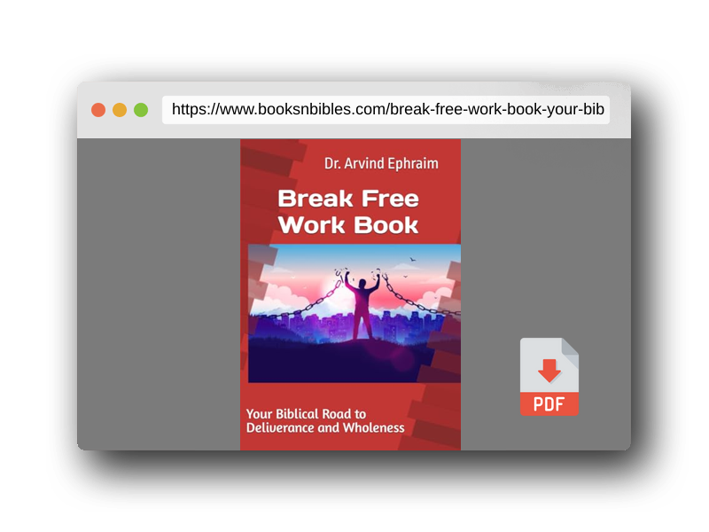 PDF Preview of the book Break Free: Work Book: Your Biblical Road to Deliverance and Wholeness