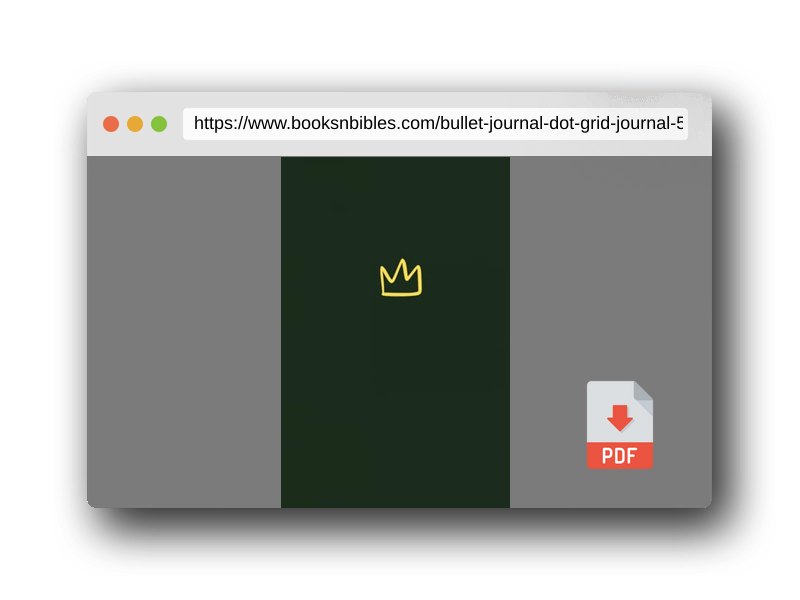 PDF Preview of the book Bullet Journal, Dot Grid Journal, 5.5in x 8.5in Planner | 185 sheets/370 pages | 88-105gsm