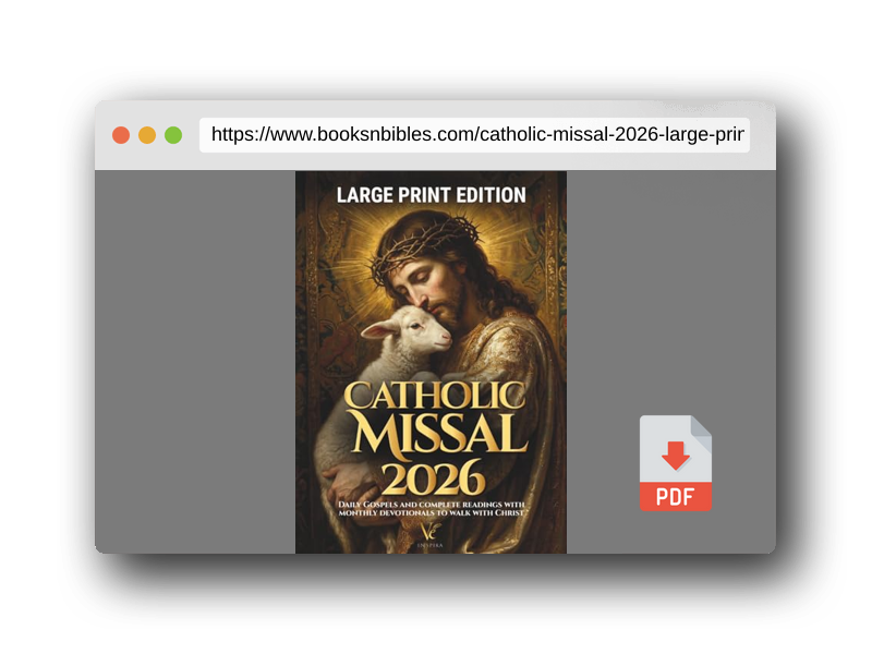 PDF Preview of the book Catholic Missal 2026 | Large Print: Daily Gospels and Complete Mass Readings with Monthly Devotionals to Walk with Christ