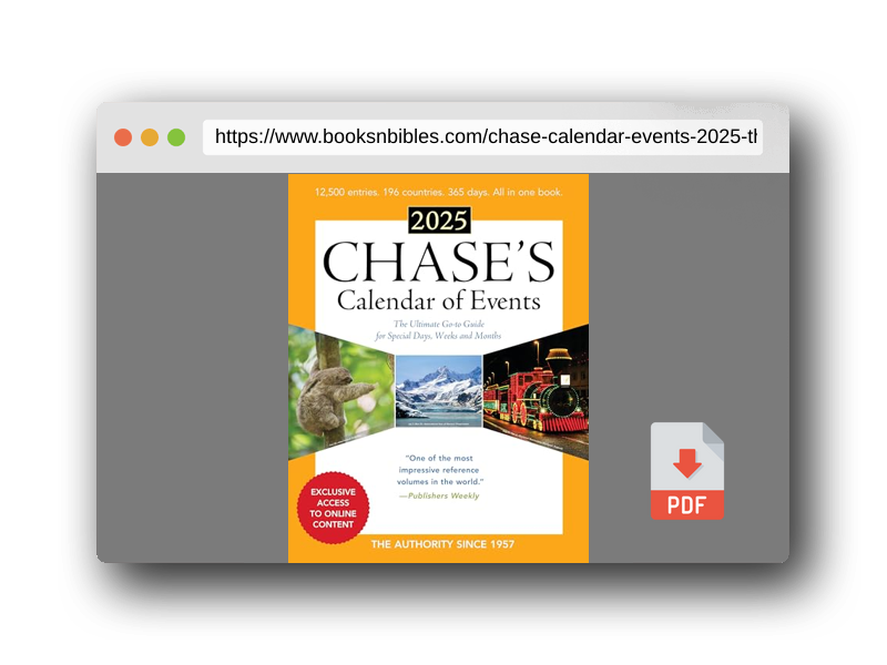 PDF Preview of the book Chase's Calendar of Events 2025: The Ultimate Go-to Guide for Special Days, Weeks and Months