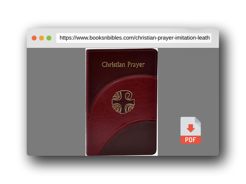 PDF Preview of the book Christian Prayer [Imitation Leather] International Commission on English in the Liturgy