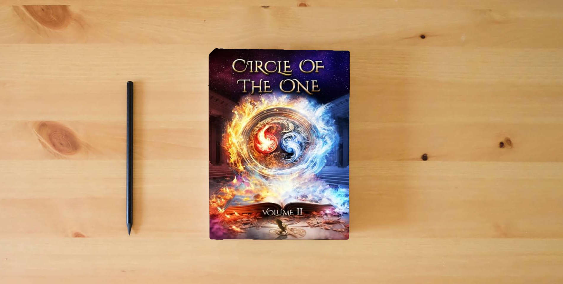 The book Circle of the One, Volume II: Transcendent Healing Stories Through Divine Guidance For Soul Activation is on the table