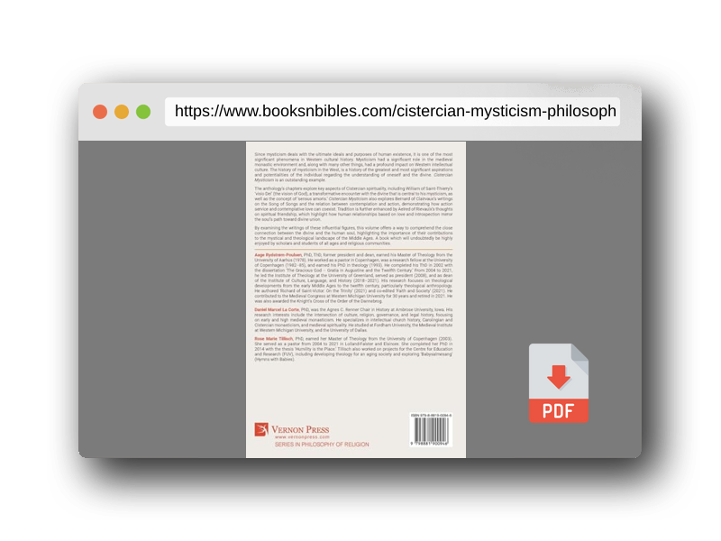 PDF Preview of the book Cistercian Mysticism (Philosophy of Religion)