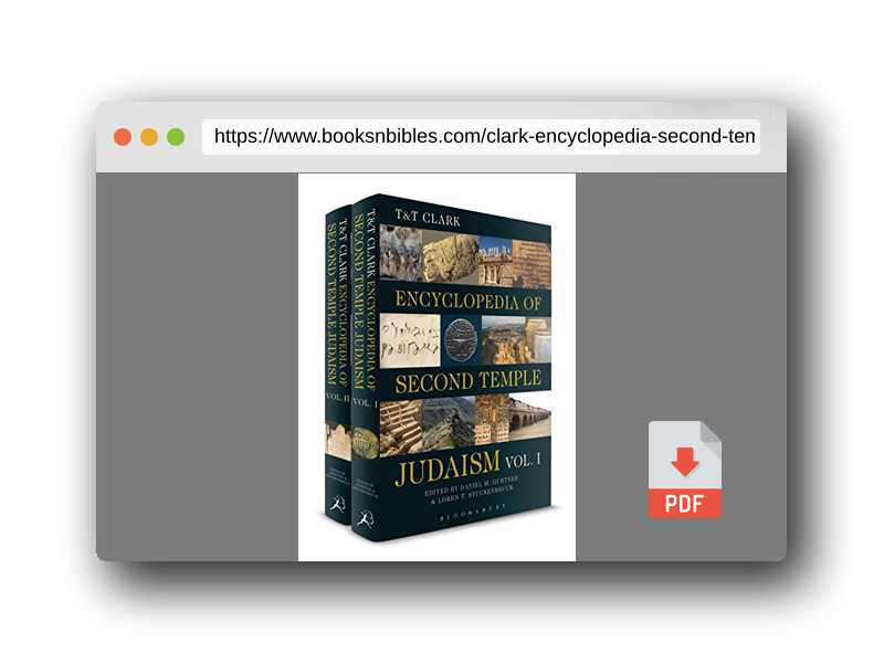 PDF Preview of the book T&T Clark Encyclopedia of Second Temple Judaism Volumes I and II