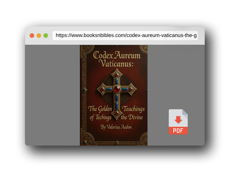 PDF Preview of the book Codex Aureum Vaticanus The Golden Teachings of the Divine