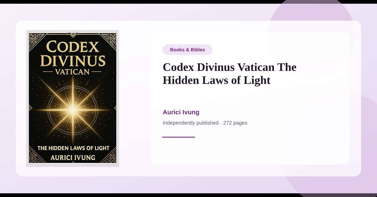 Book Codex Divinus Vatican The Hidden Laws of Light → Download and ...