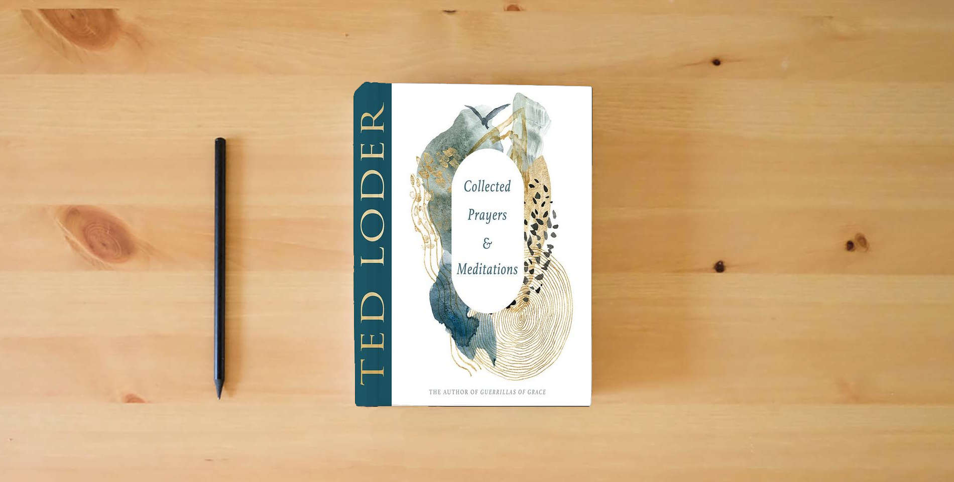The book Collected Prayers and Meditations is on the table