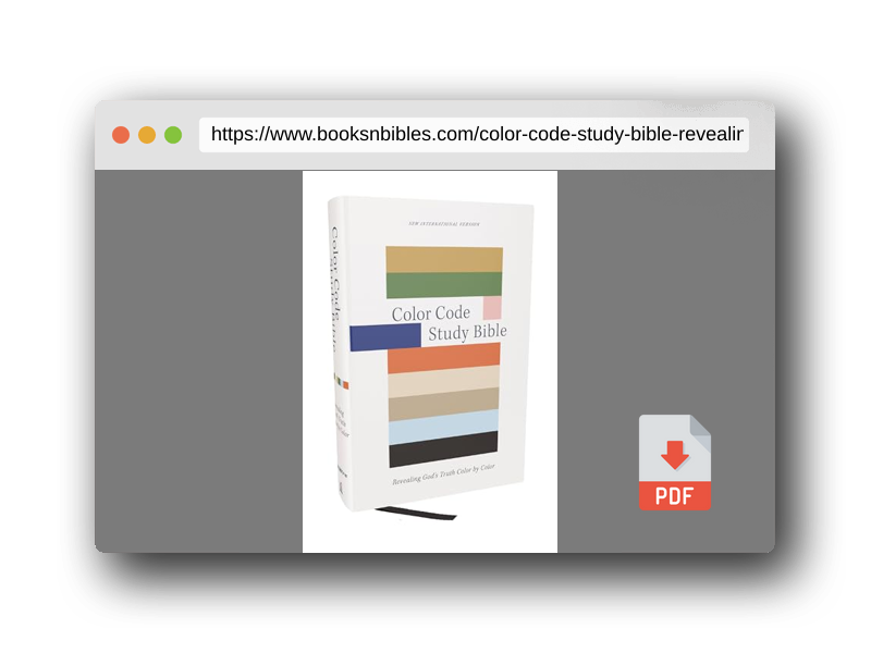 PDF Preview of the book Color Code Study Bible, Revealing God's Truth Color by Color (NIV, Hardcover, Red Letter, Comfort Print)