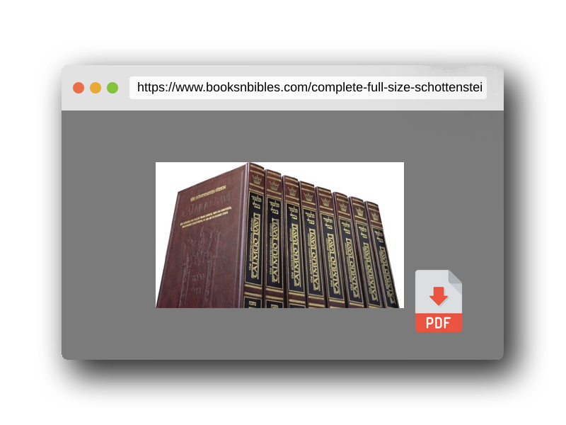 PDF Preview of the book Complete Full Size Schottenstein Edition of the Talmud English Volumes (73 Volume Set)