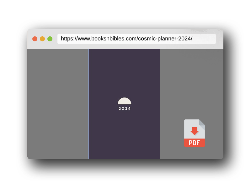 PDF Preview of the book Cosmic Planner 2024