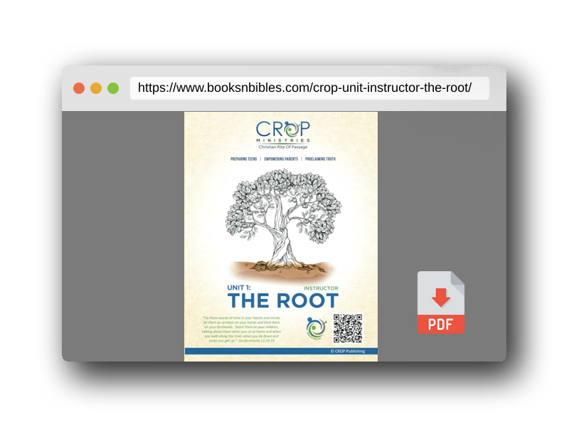 PDF Preview of the book CROP Unit 1: Instructor: The Root