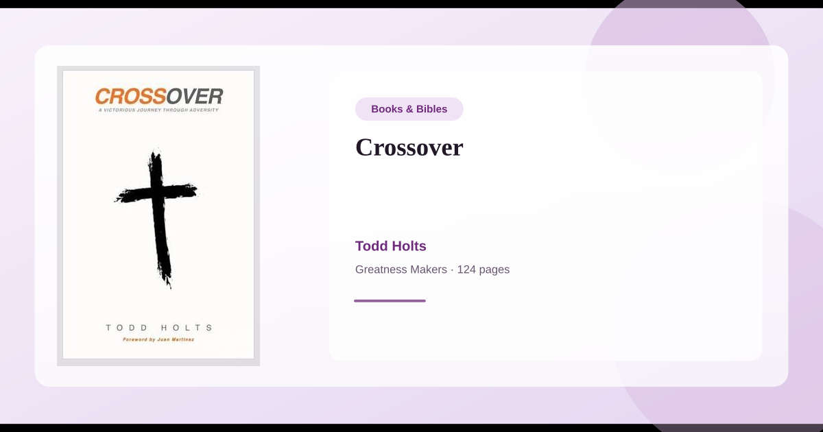 Book Crossover → Download and Print PDF, Abstract, Specs, Data Sheet ...