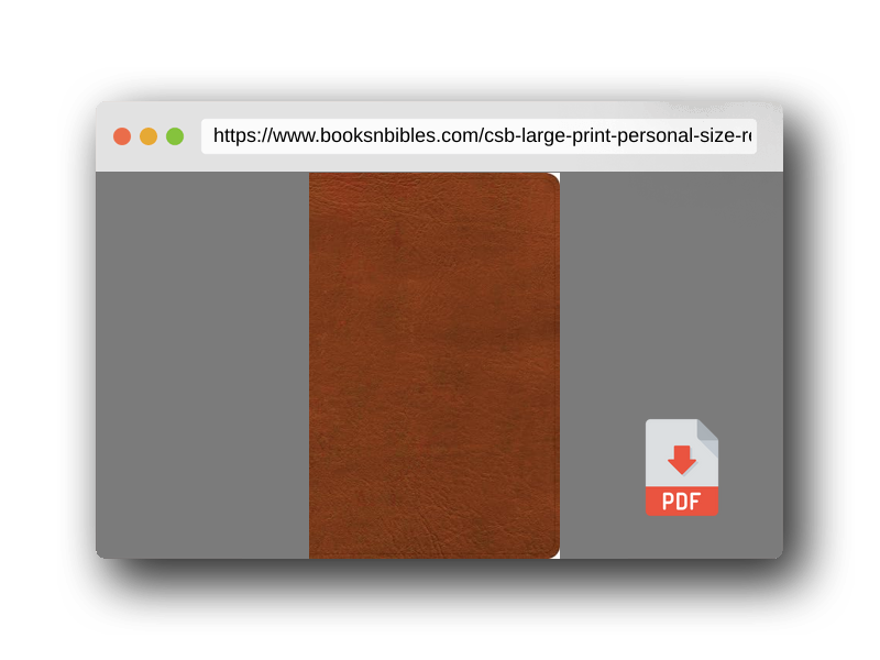 PDF Preview of the book CSB Large Print Personal Size Reference Bible, Digital Study Edition, Burnt Sienna LeatherTouch, Indexed, Red Letter, Presentation Page, Sewn Binding, ... Maps, Easy-to-Read Bible Serif Type