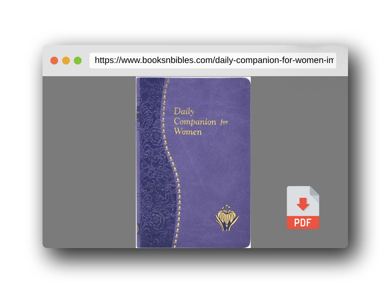 PDF Preview of the book Daily Companion for Women [Imitation Leather] Kelly-Gangi, Carol (Catholic Daily Devotionals)