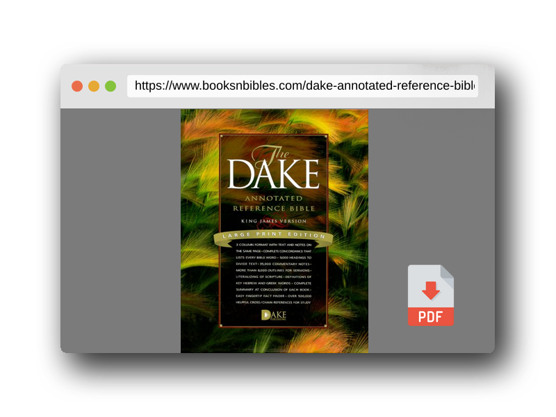 PDF Preview of the book Dake Annotated Reference Bible-KJV-Large Print