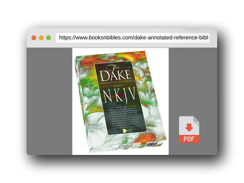 PDF Preview of the book Dake's Annotated Reference Bible: New Kings James Version, Black Leathersoft