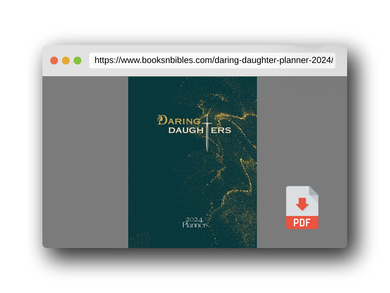 PDF Preview of the book Daring Daughter Planner 2024