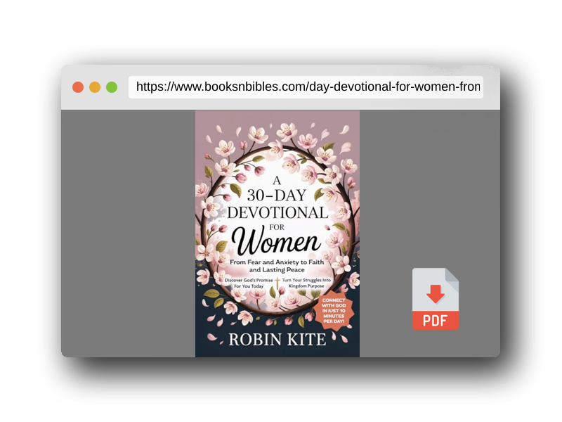 PDF Preview of the book A 30-Day Devotional for Women: From Fear & Anxiety to Faith and Lasting Peace In Just 10 Minutes A Day