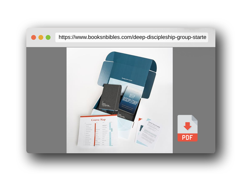PDF Preview of the book Deep Discipleship - Group Starter Kit: Story l Belief l Formation