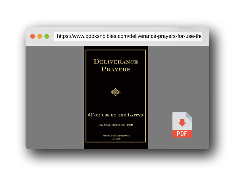 PDF Preview of the book Deliverance Prayers: For Use by the Laity