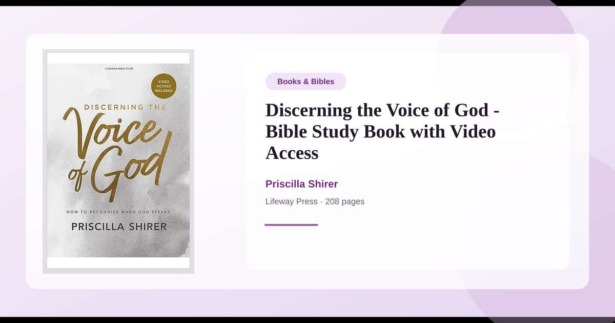 Book Discerning the Voice of God - Bible Study Book with Video Access → ...