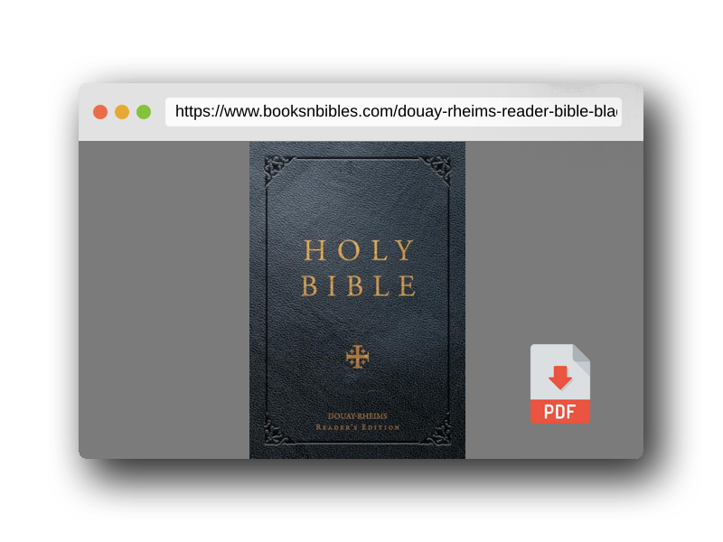 PDF Preview of the book Douay-Rheims Reader's Bible (Black Leatherette)
