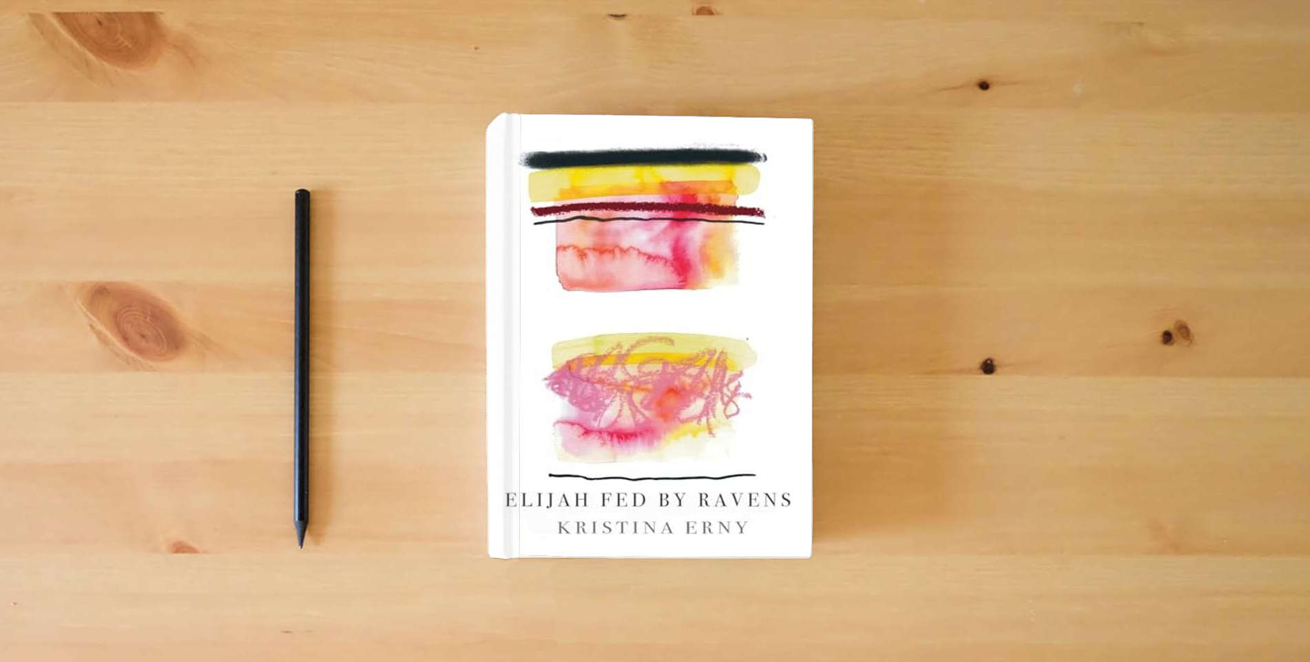 The book Elijah Fed by Ravens is on the table