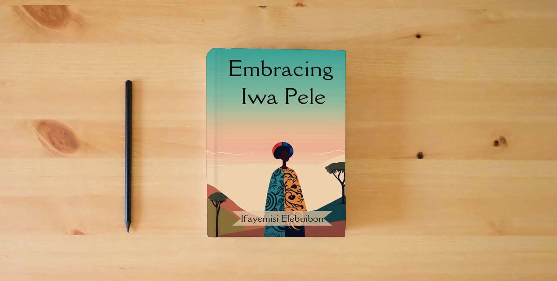 The book Embracing Iwa Pele is on the table