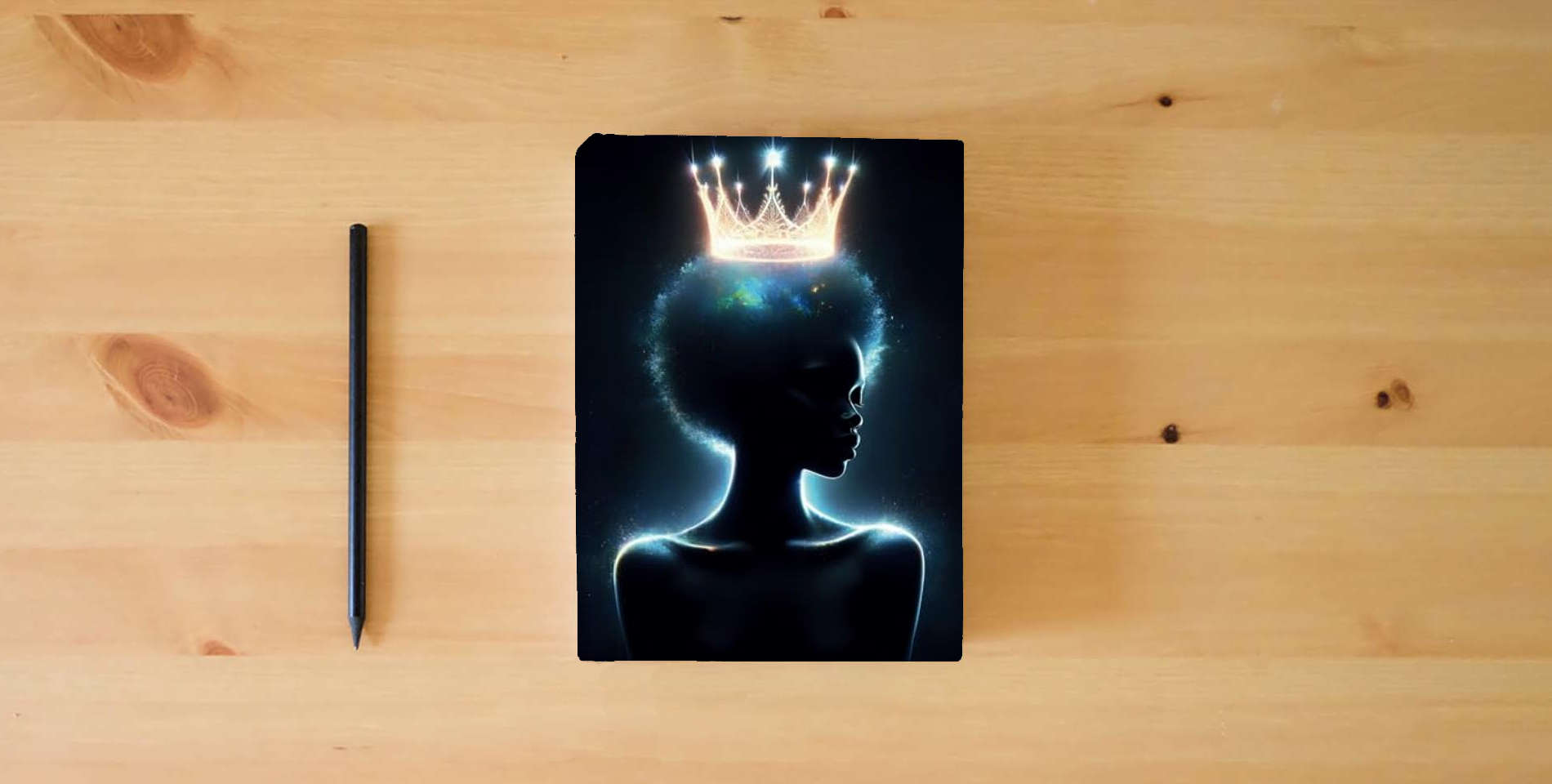 The book EmpowHERed: Unveil the Bold Brilliance Within Guided Journal for Self Discovery is on the table