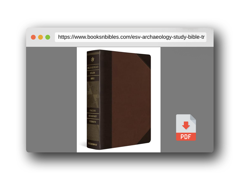 PDF Preview of the book ESV Archaeology Study Bible (TruTone, Brown/Walnut, Portfolio Design): Holy Bible, English Standard Version