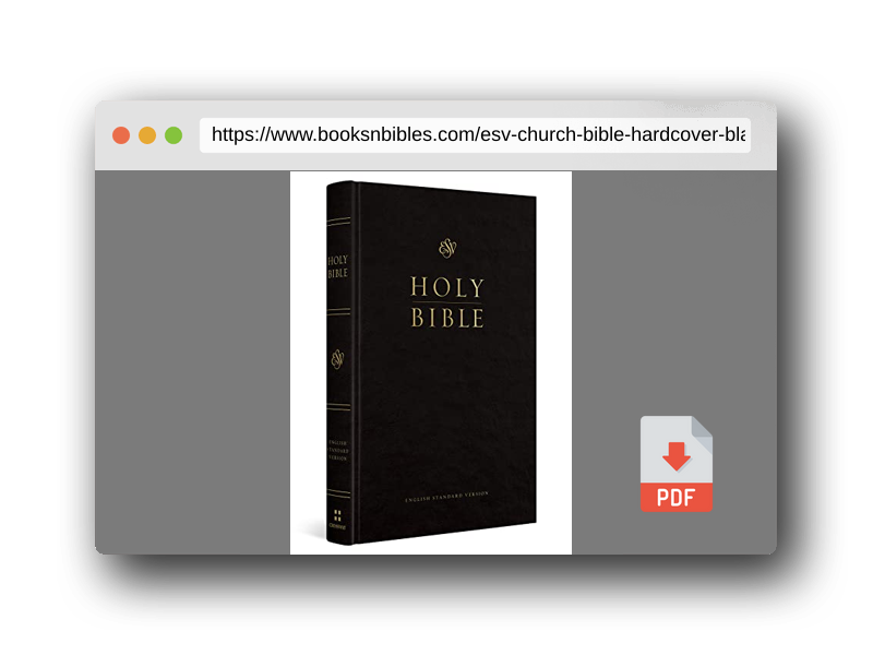 PDF Preview of the book ESV Church Bible (Hardcover, Black): Holy Bible, English Standard Version